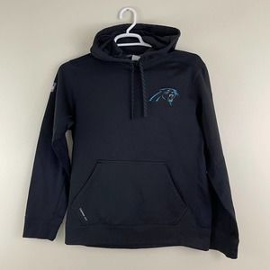 Nike Carolina Panthers Hoodie Therma-Fit NFL On Field Apparel Size Medium Black